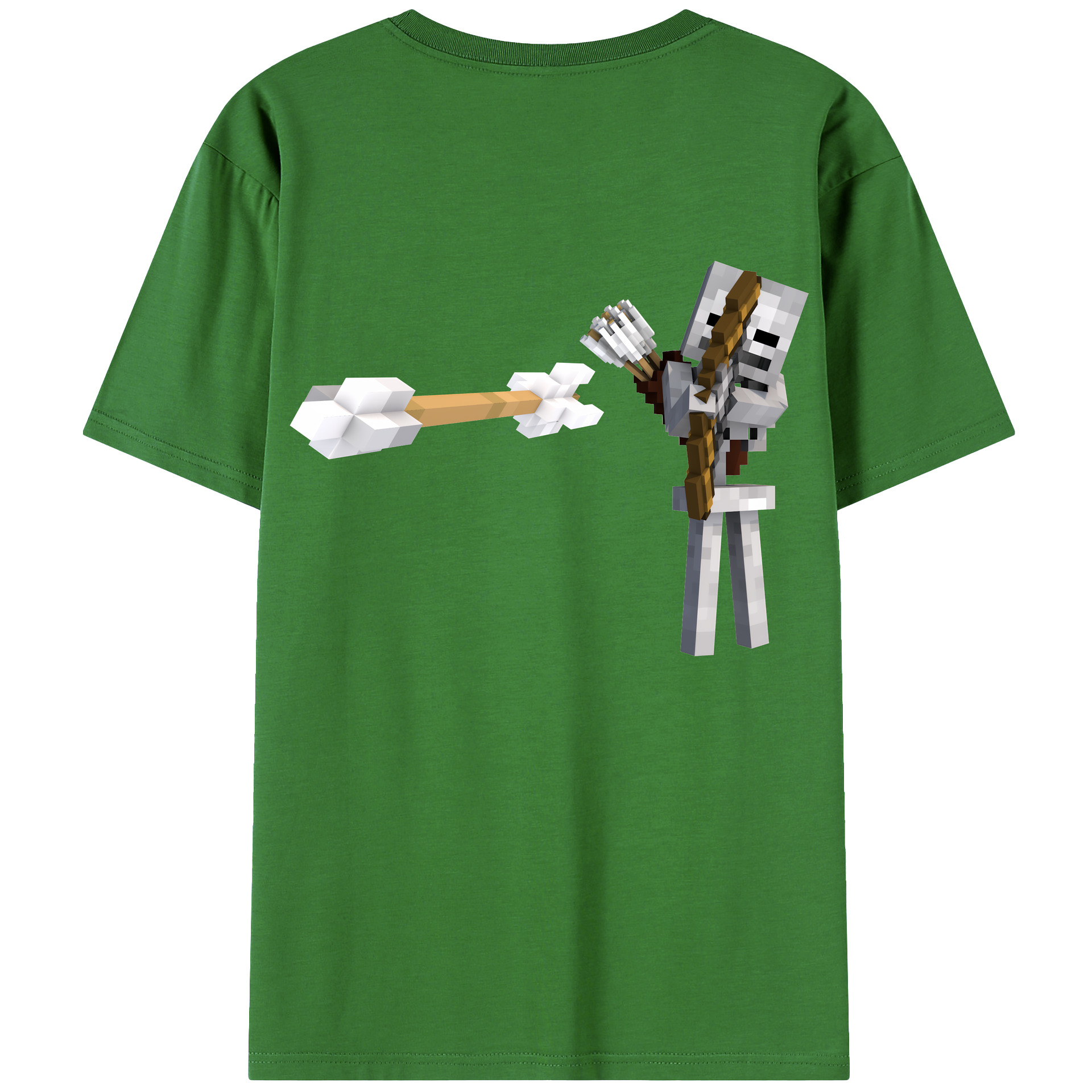 （画像用） マインクラフト ブロックの世界 Minecraft MC Block world レディース半袖Tシャツ(バックプリント)
